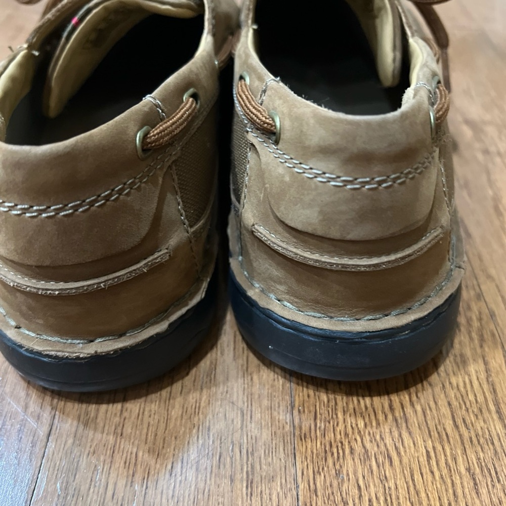 Clarks Mens Waterloo Boat Shoe Sz 10W Tan/Brown Nautical Outdoors Casual Lightwe - Picture 9 of 14